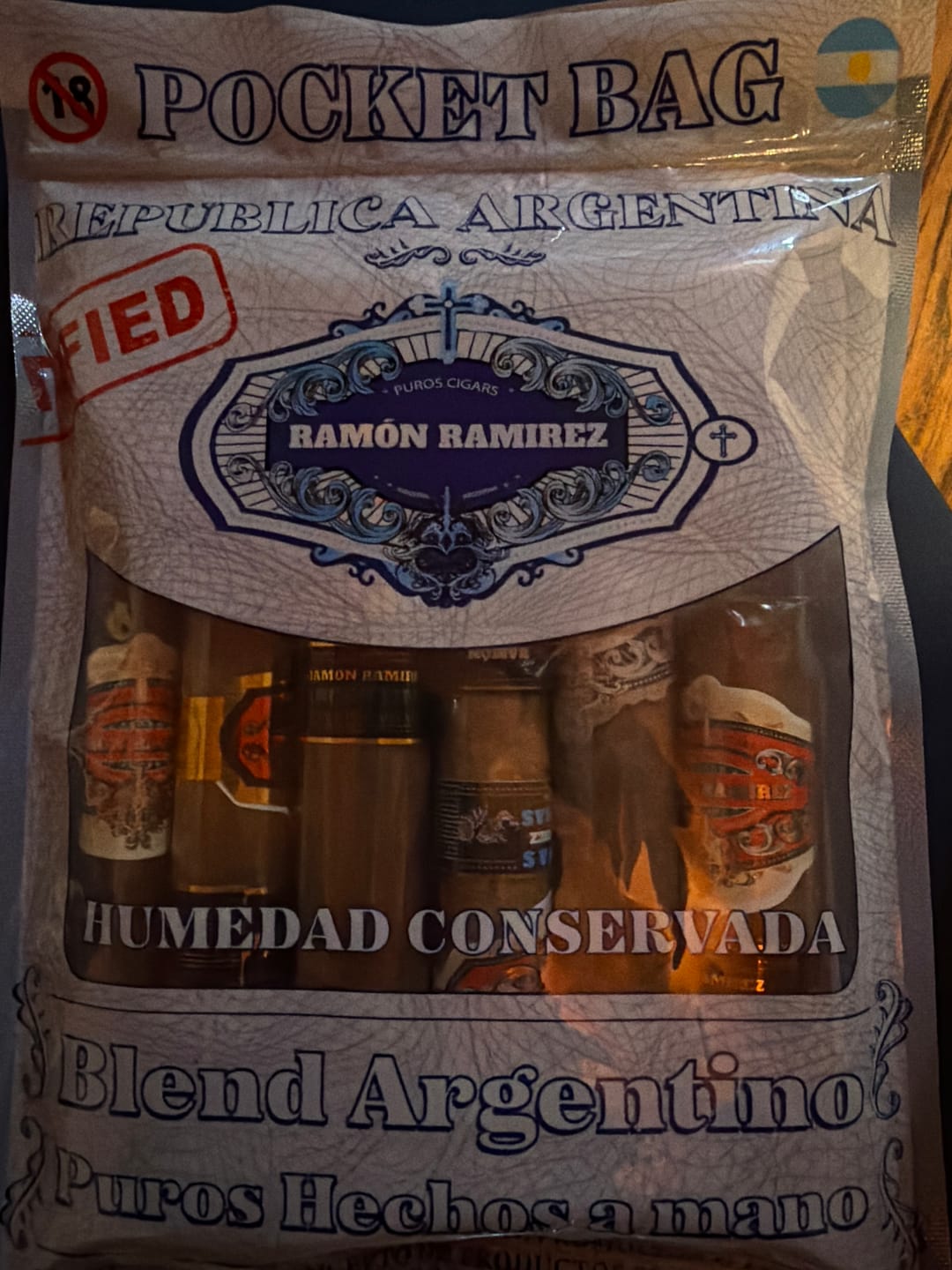 Customer photo review of Bolsas Humidor Ramón Ramirez