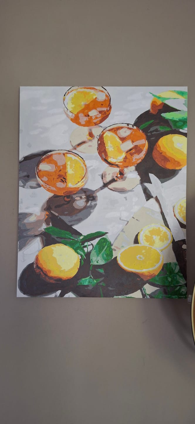 Customer photo review of Malen nach Zahlen - Orange Summerdrinks
