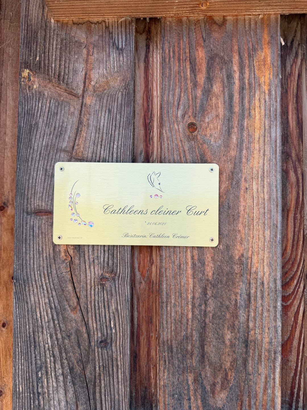 Customer photo review of Boxenschild Fidermark veredelt mit weltbekannten Kristallen aus Österreich