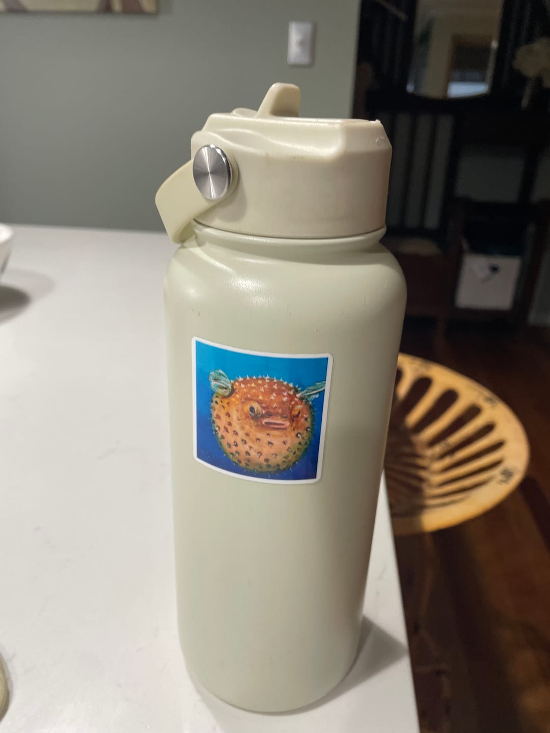 Customer photo review of Custom Square Stickers - Premium Laminated White Vinyl
