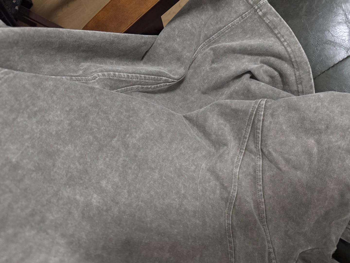 Customer photo review of Washed Distressed Patchwork Tee