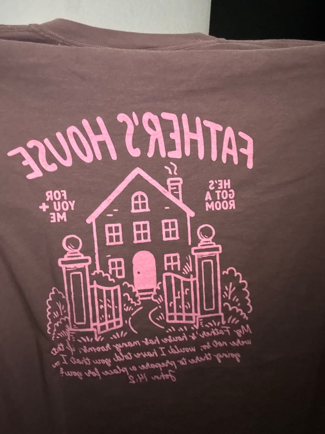 Customer photo review of Father's House Tee - Espresso