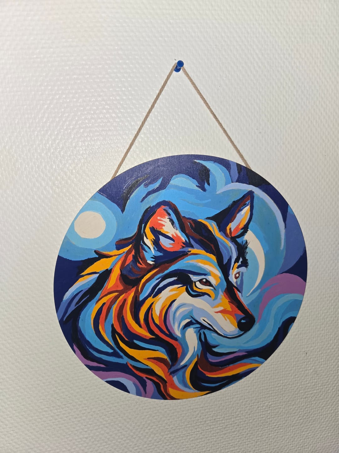 Customer photo review of Peinture par Numéro sur Disque en bois - Loup