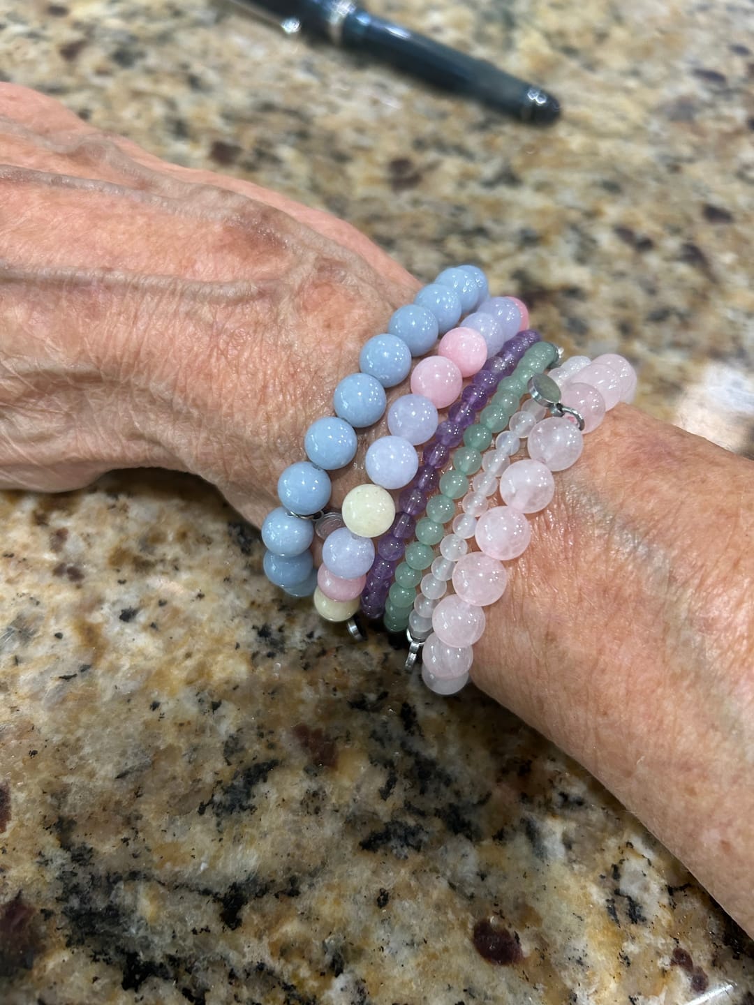 Customer photo review of Blue Apatite Bracelet