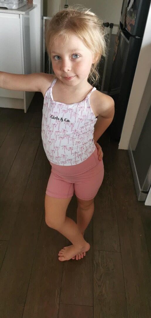 Customer photo review of Girls Activewear Mini Short - Bubblegum Pink