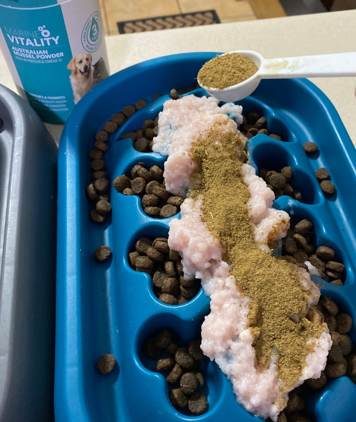 Customer photo review of Marine Vitality Mussel Powder. 150g.