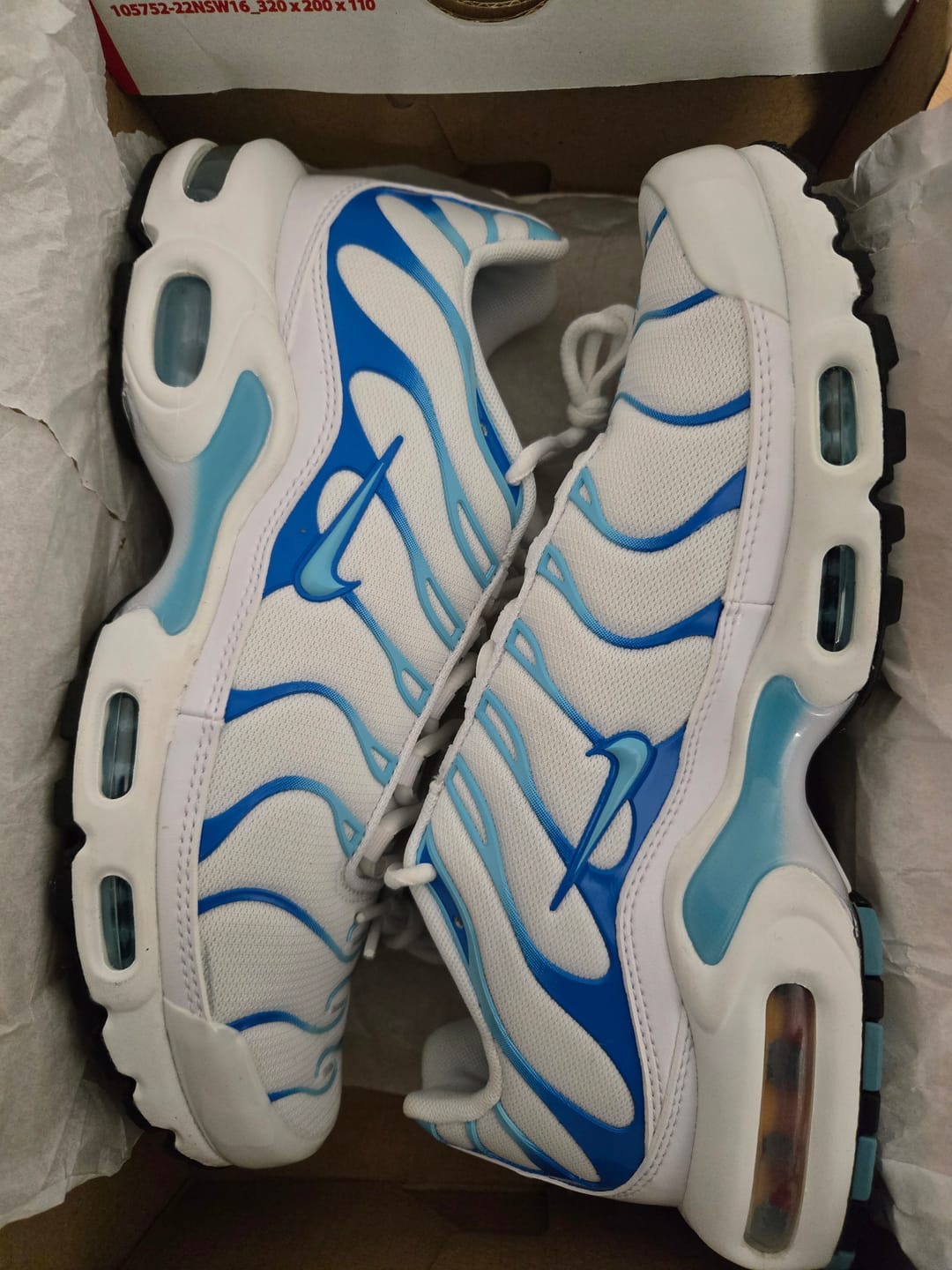 Customer photo review of Nike Air Max Plus TN Dreams White Blue Men's