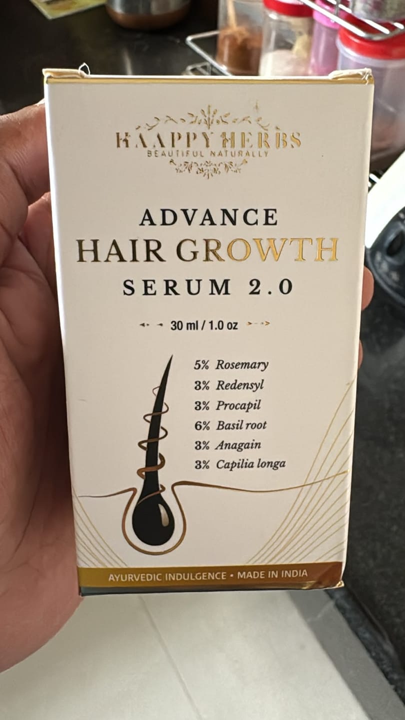 Customer photo review of Advance Hair Growth Serum 2.0 (30ml)