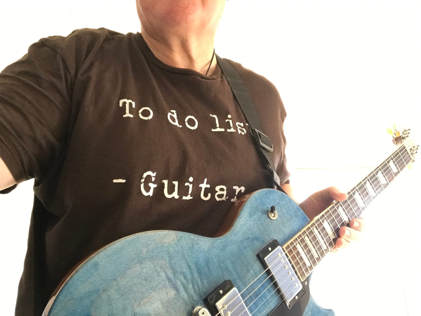 Customer photo review of To Do List Guitar T-Shirt