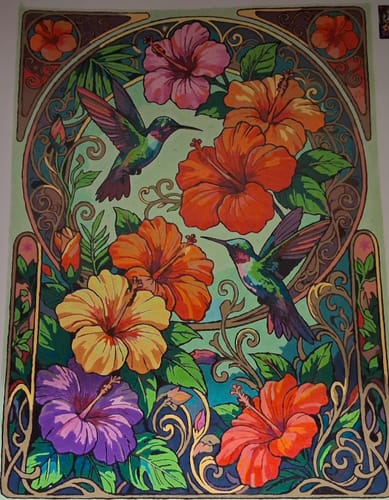 Customer photo review of Hibiscus Hummingbirds Tropical