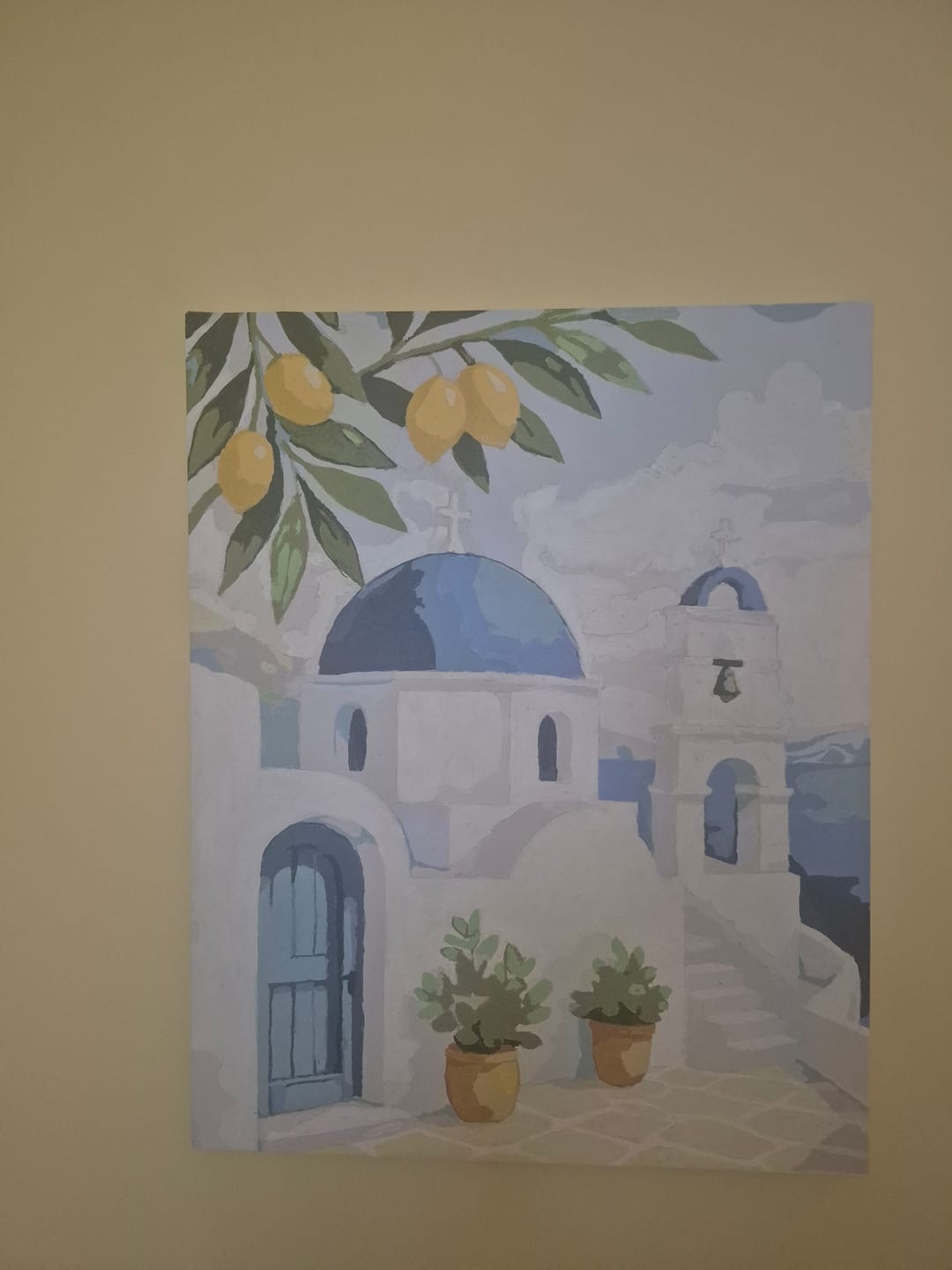 Customer photo review of Paint by Numbers - Lemons in Mykonos