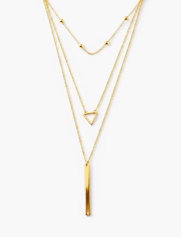 Customer photo review of Layered Luxe Necklace