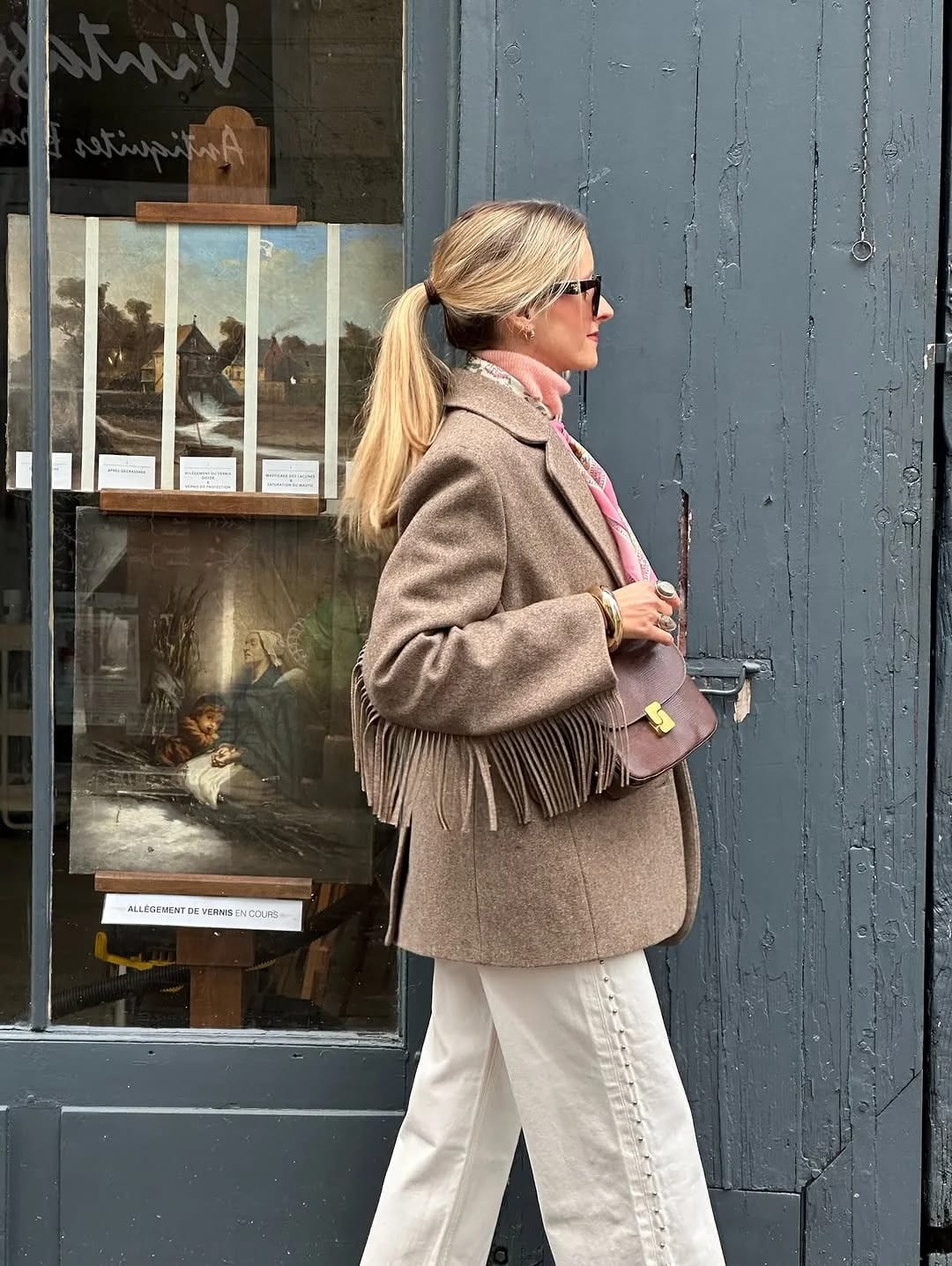 Customer photo review of Elinor Tailored Wool Blazer Coat