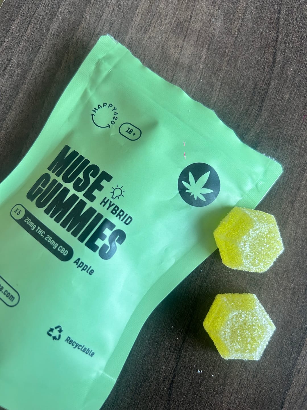 Customer photo review of THC Muse Gummies - Apple