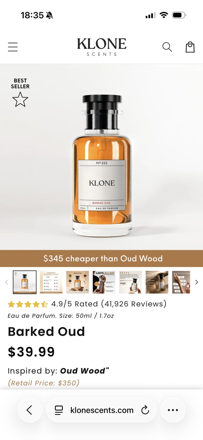 Customer photo review of Barked Oud