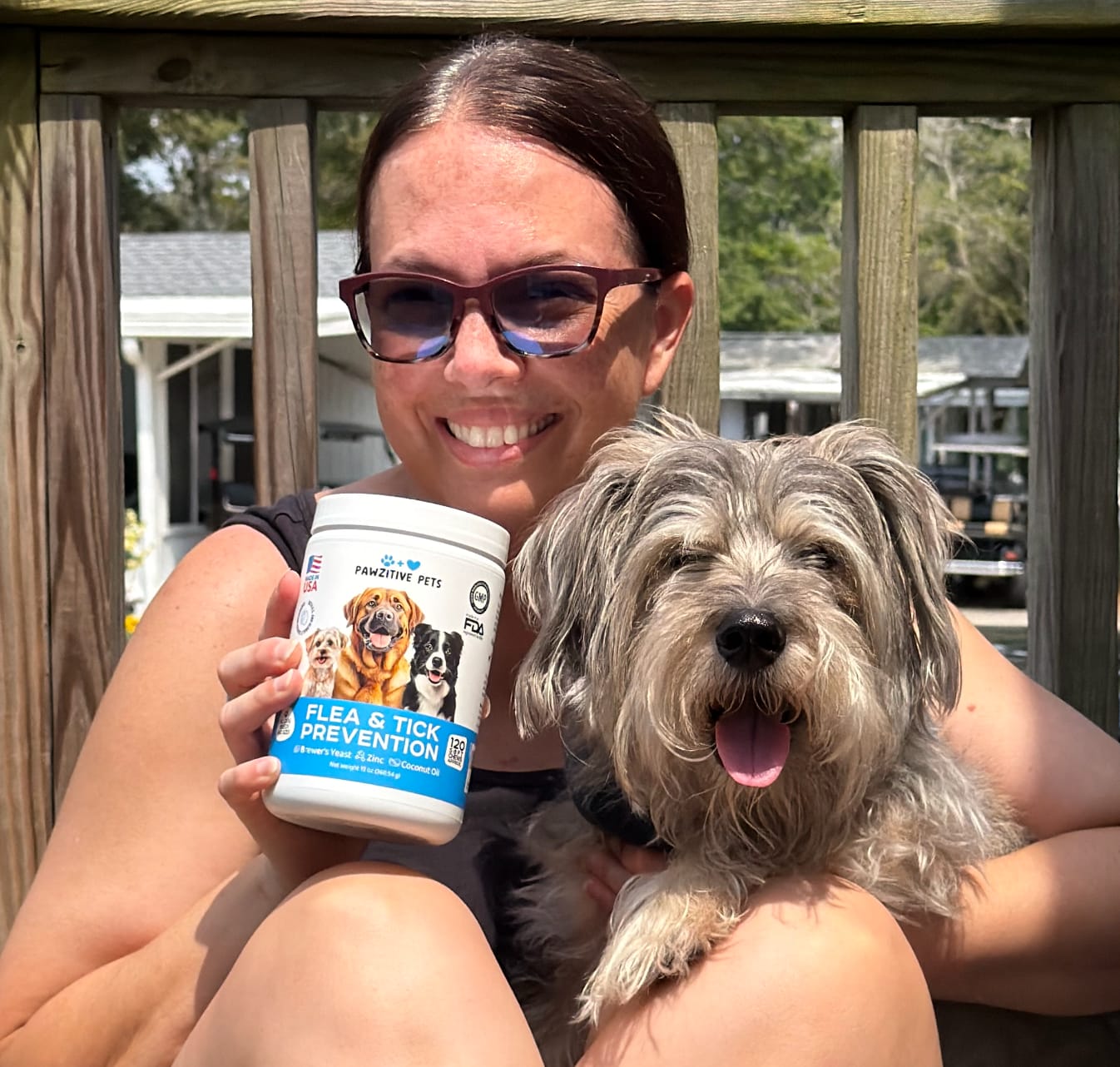 Customer photo review of Flea and Tick Prevention for Dogs – 120 Soft Chews