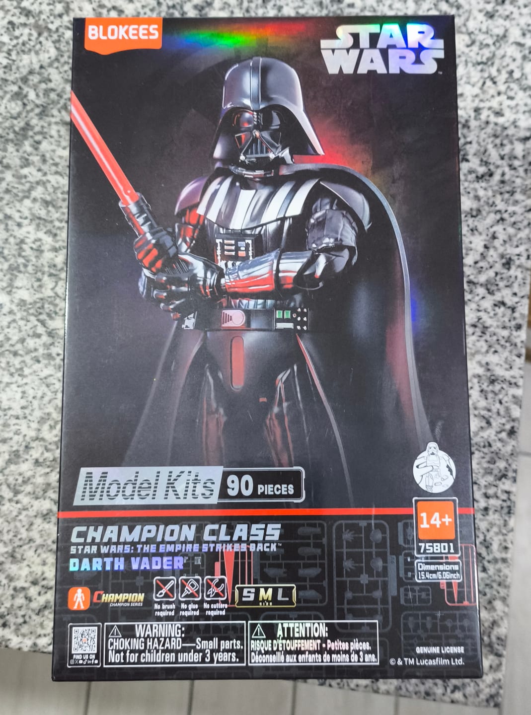 Customer photo review of Darth Vader - Star Wars - Champion Class 01 - Model Kit - BLOKEES