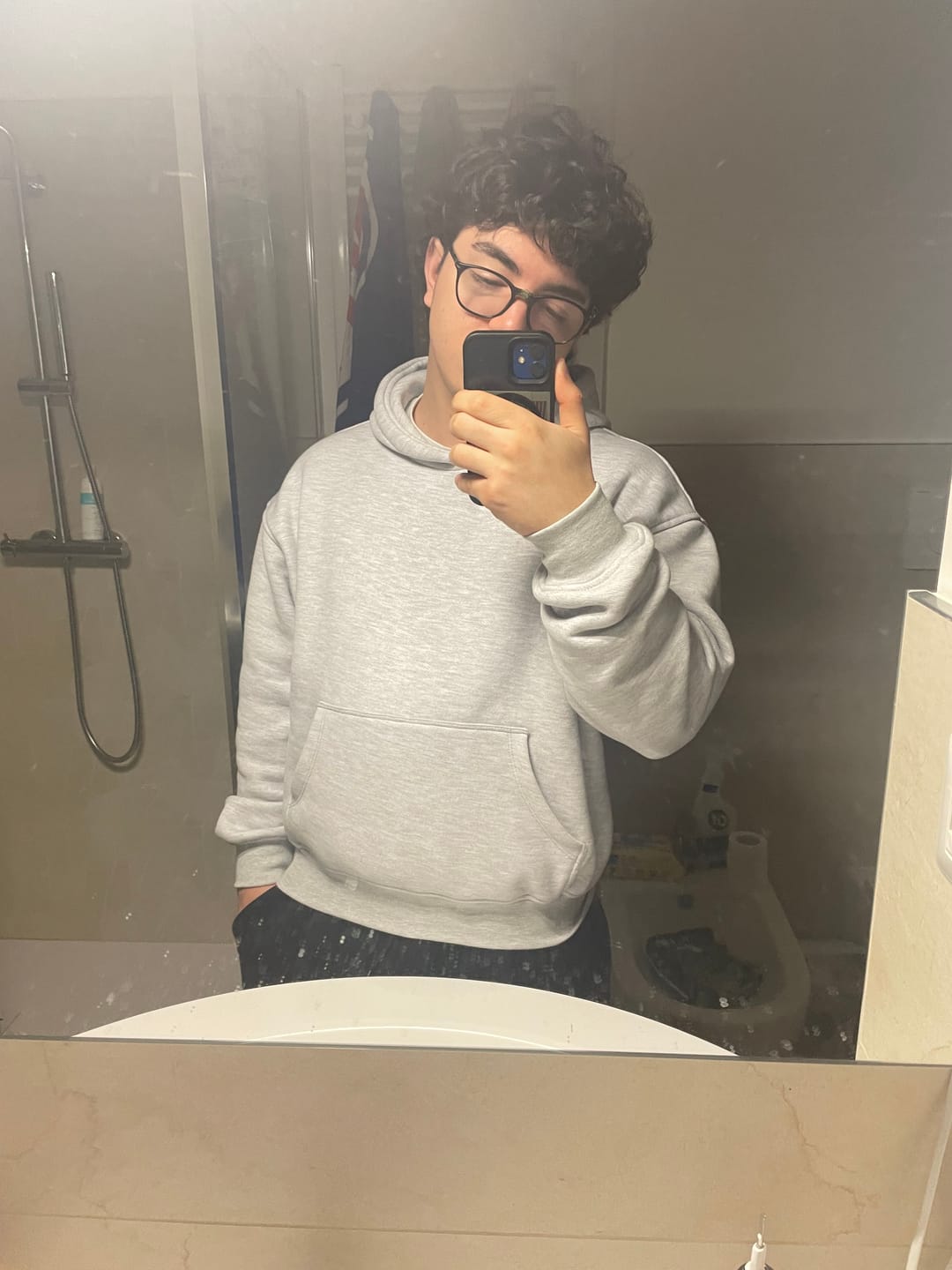 Customer photo review of Hoodie Cropped Blanks 500GSM Sport Grey