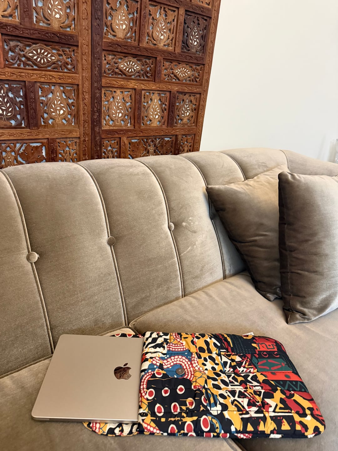 Customer photo review of Laptop Sleeve – Savanna