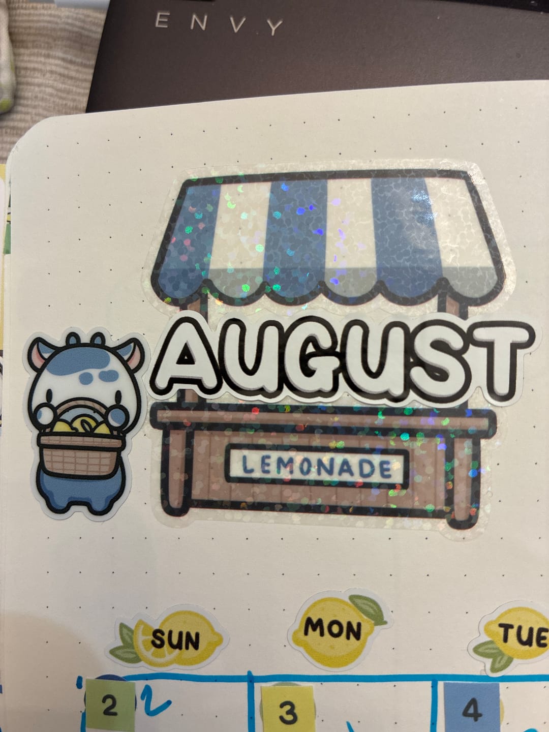 Customer photo review of Months (L) - Text Planner Stickers Set of 2 (Bubble Font)