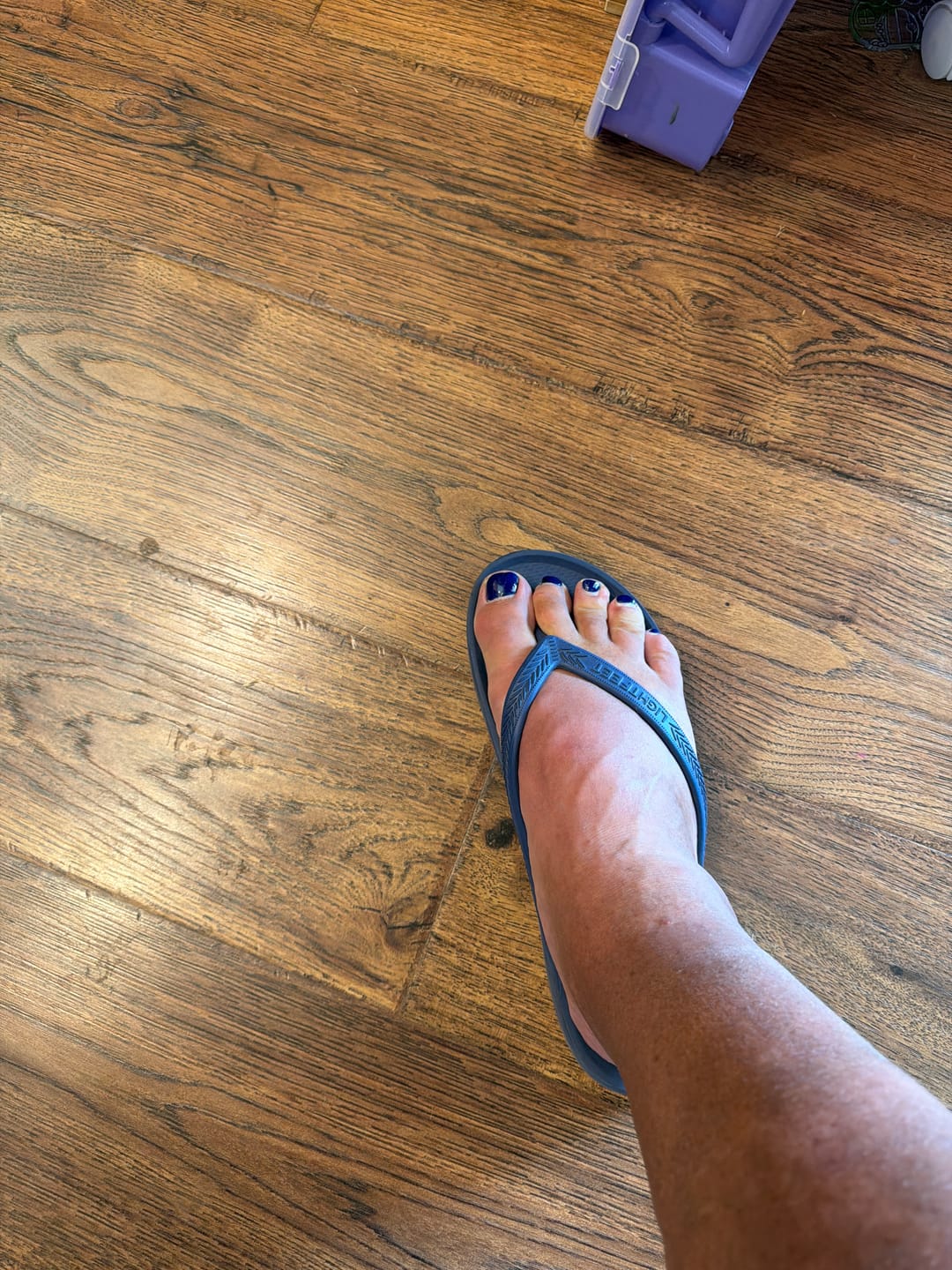 Customer photo review of Navy - Arch Support Flip Flops