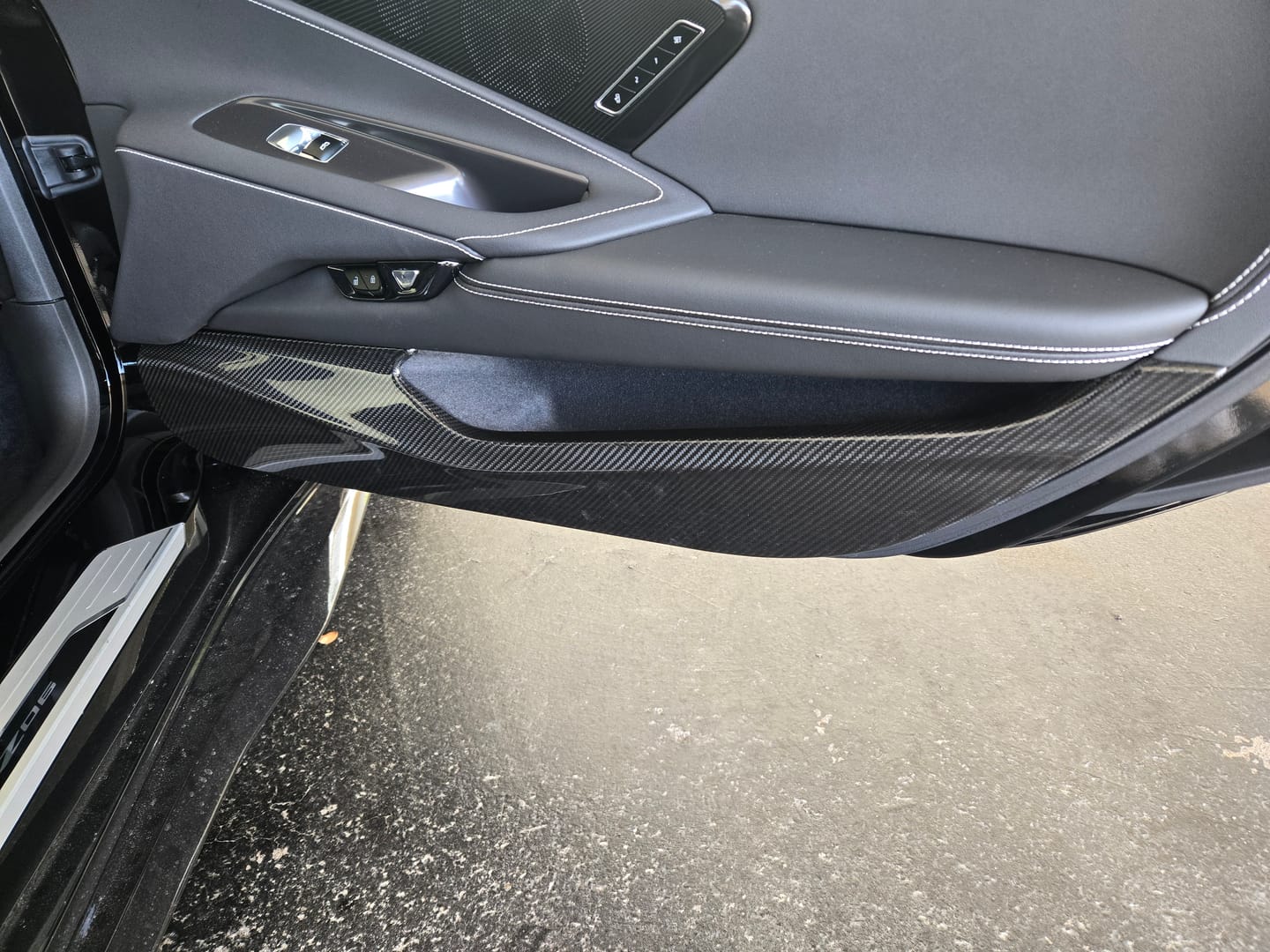 Customer photo review of C8 Corvette Real Carbon Fiber Door Kick Panel Covers | Interior Overlay (2020–2026)