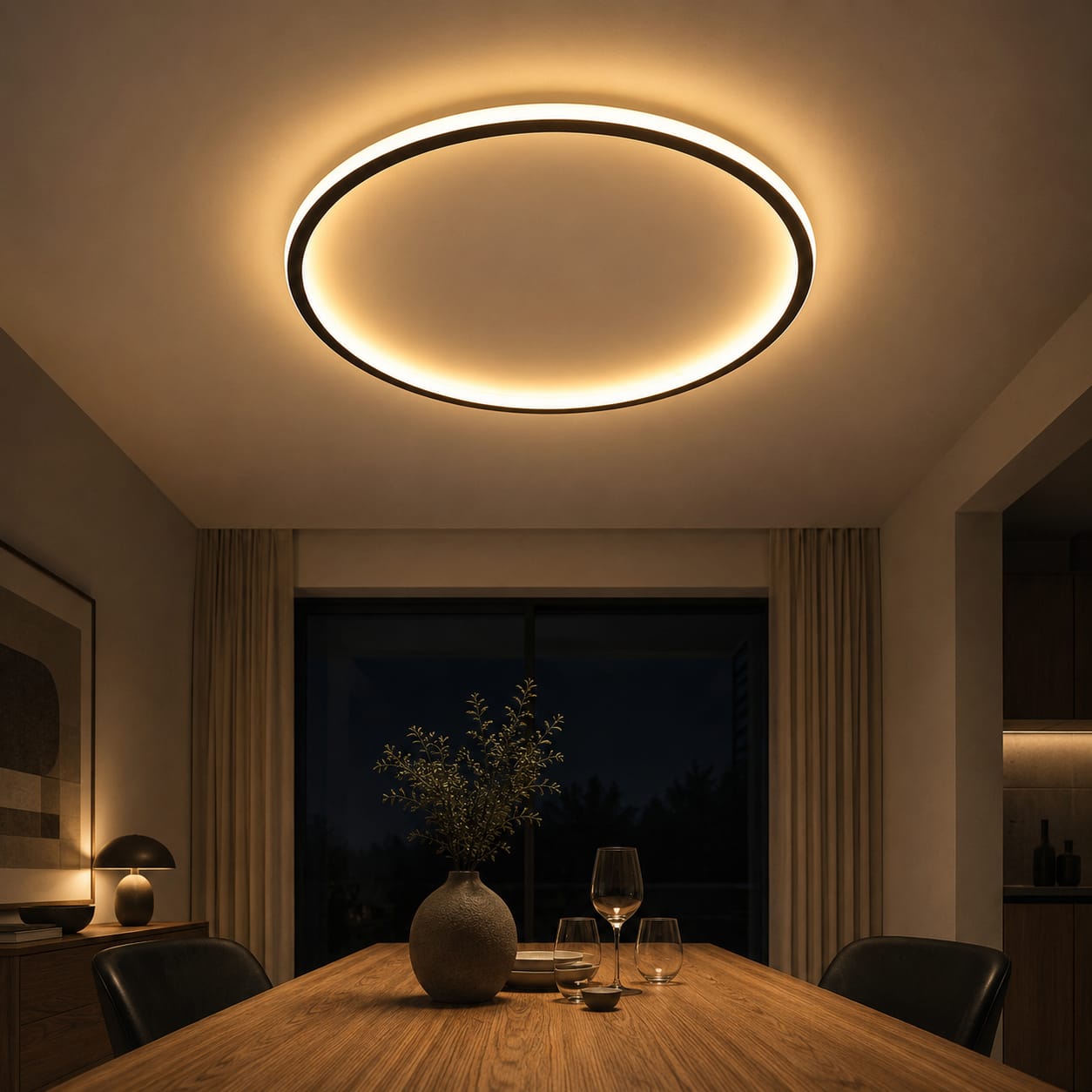 Customer photo review of Scandinavian Halo Round Ceiling Light