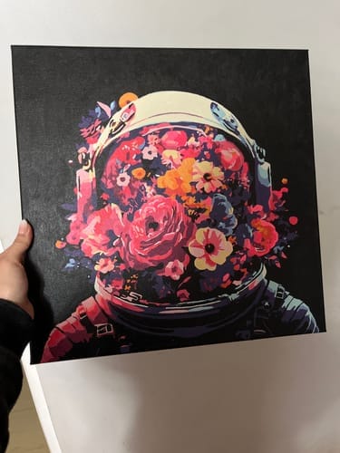 Customer photo review of Astronauta Floreado (Pintura por Números) 40x40 cm