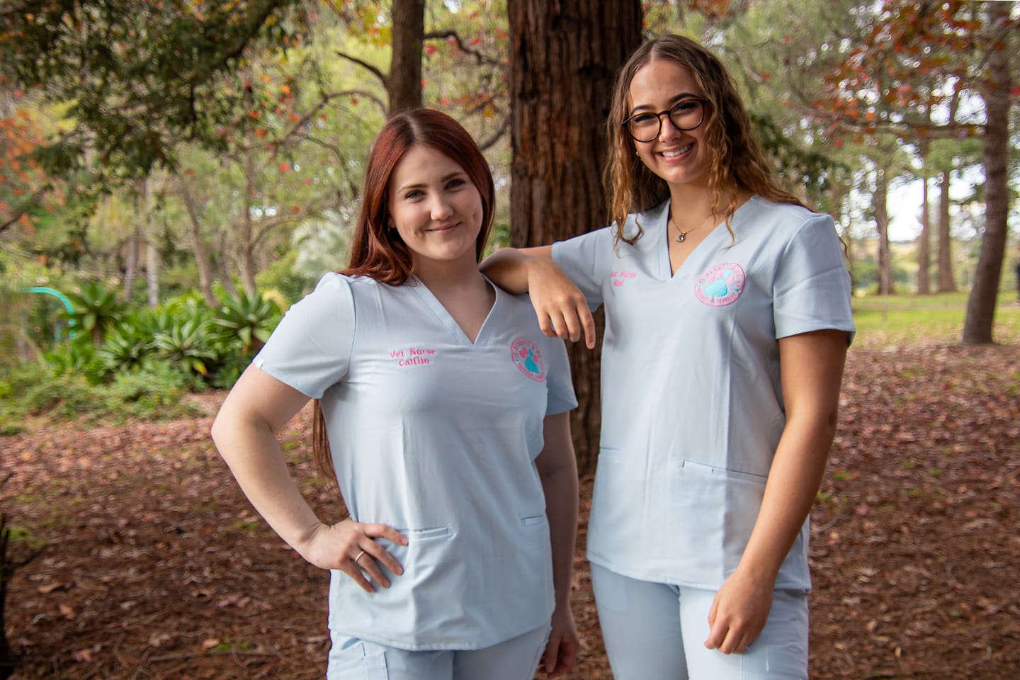 Customer photo review of ELIZABETH Two Pocket Scrub Top - Powder Blue | SLTECH™