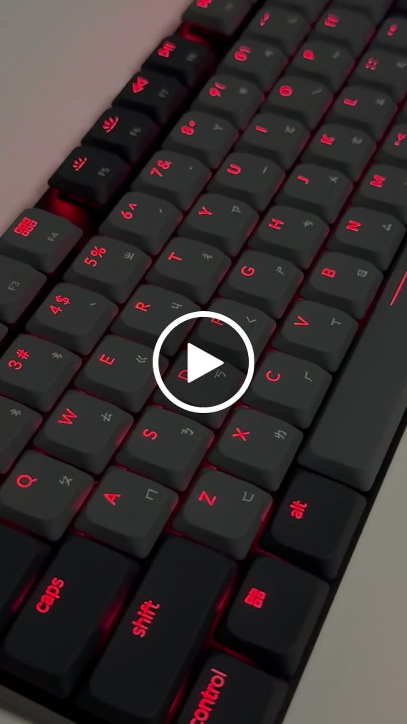Customer video review of Keychron K5 QMK 矮軸 無線機械鍵盤 第二代(英文版本-送注音轉印貼紙)