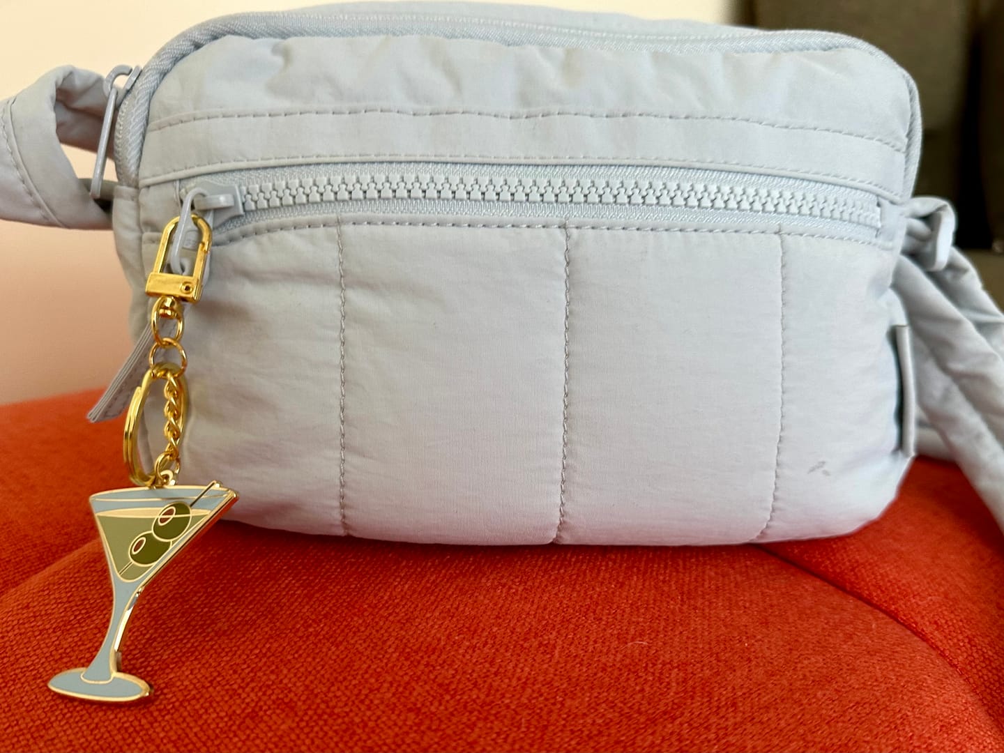 Customer photo review of Martini Enamel Bag Charm & Keychain