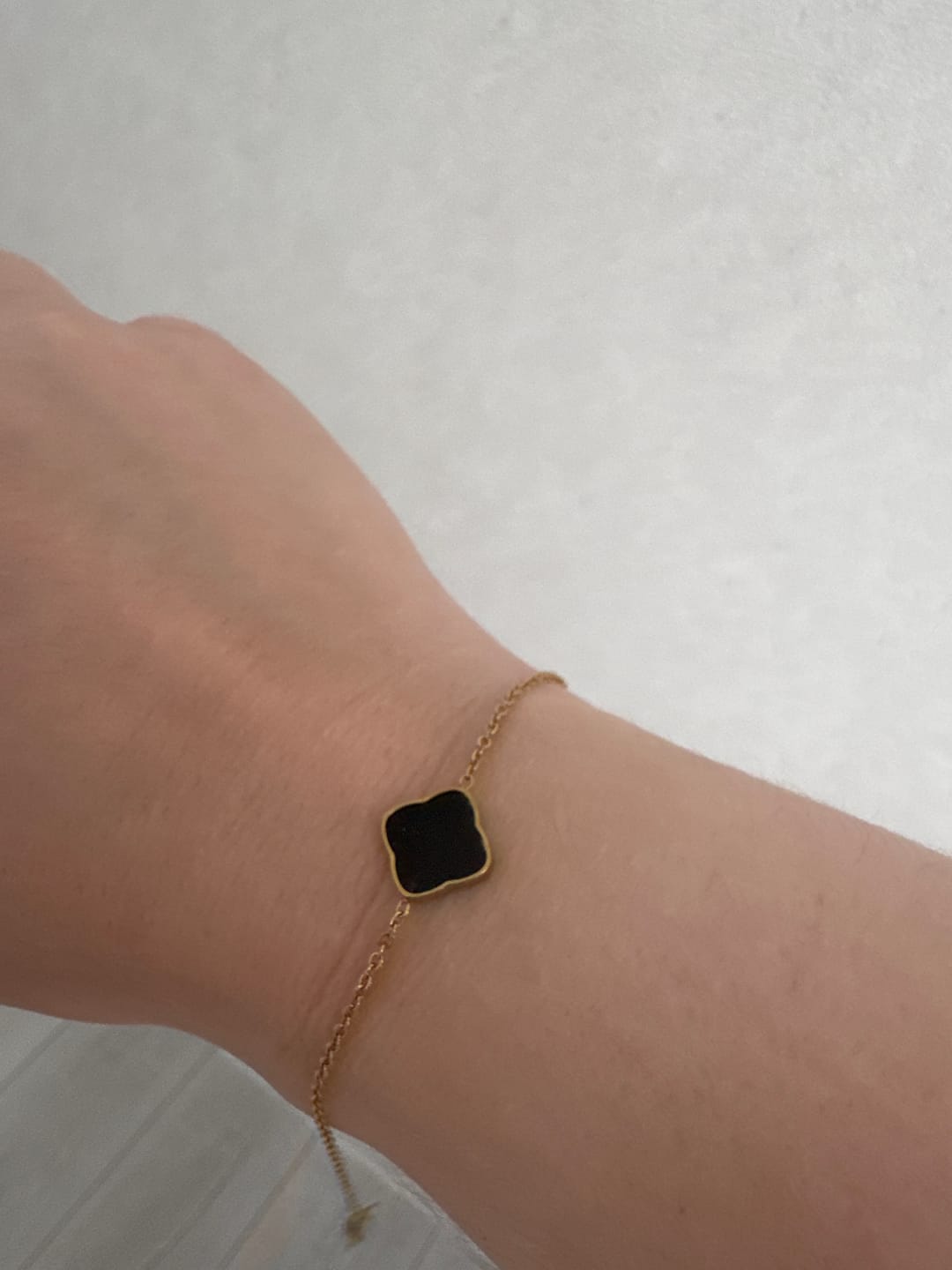 Customer photo review of Flora Gold Black Bracelet