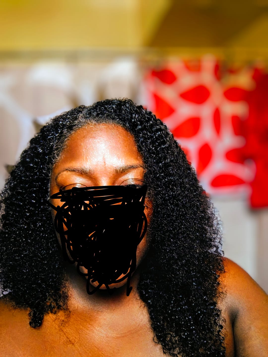 Customer photo review of Nicole - 4A Kinky Curly -  InVisiRoot® Clip-ins