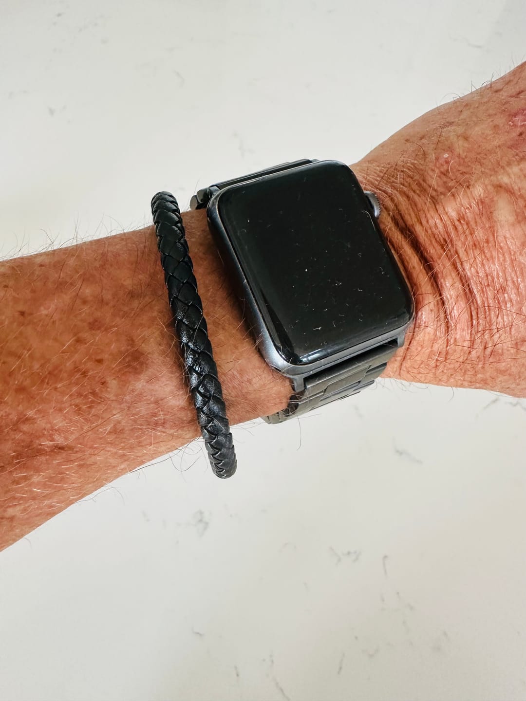 Customer photo review of Vertig Leather Bracelet Black