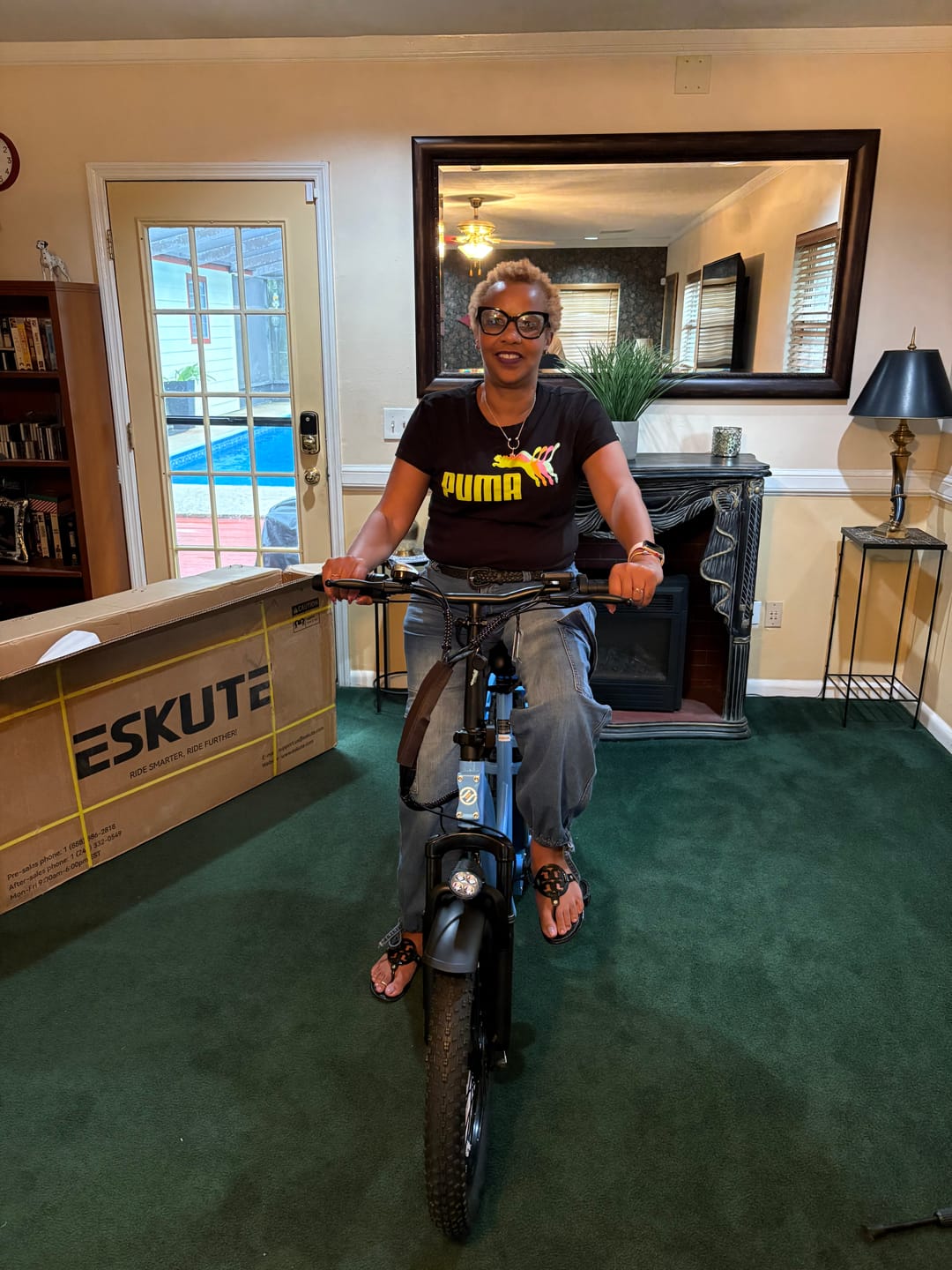 Customer photo review of Eskute® D200 Folding Electric Bike for Adults