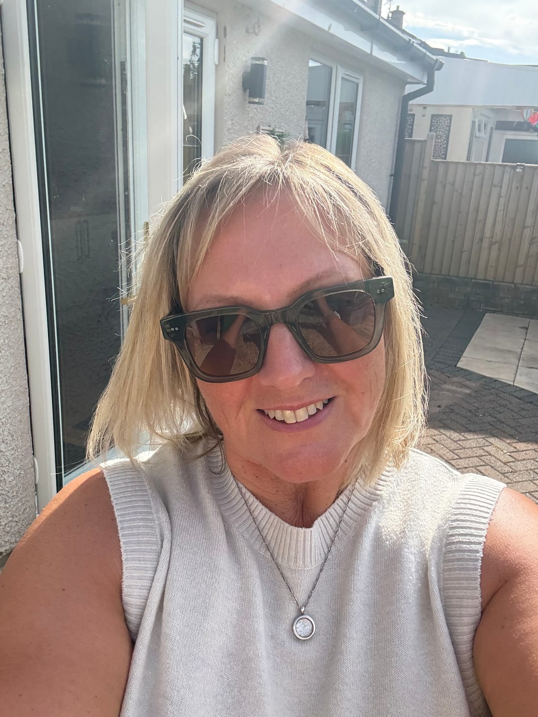 Customer photo review of Mooloo Sunglasses- Soft eucalyptus