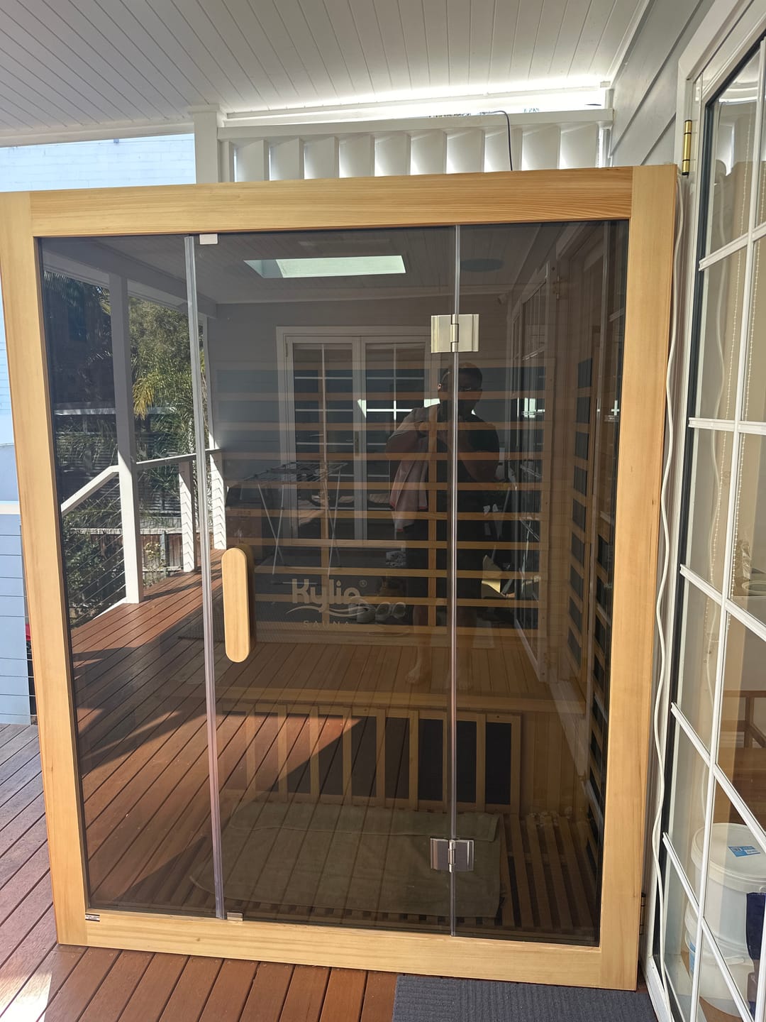 Customer photo review of Kylin Low EMF Carbon Infrared Sauna Room 3 Person H6303 (Floor Heater included)