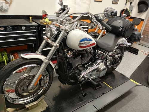 Customer photo review of 20L - Axwell Medium Motorcycle Sissy Bar Bag for Harley Davidson