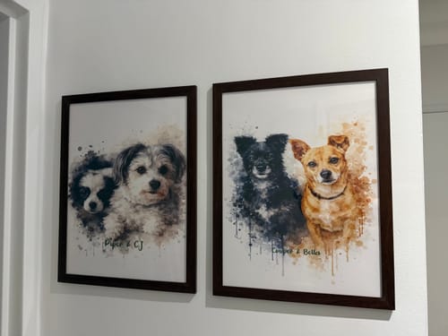 Customer photo review of Personalised Poster - Watercolour Realistic Portrait
