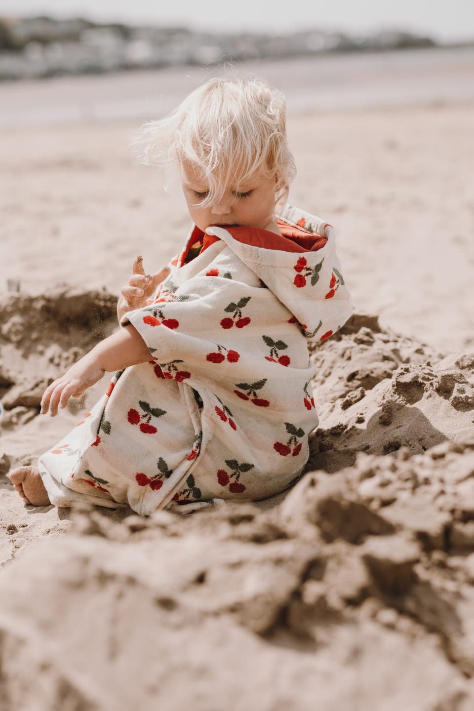 Customer photo review of Little Cherries Kids Towel Poncho