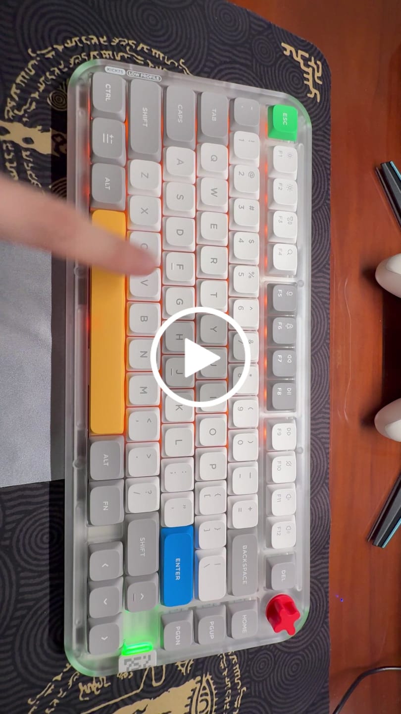 Customer video review of NuPhy Kick75 三模高矮切換機械鍵盤