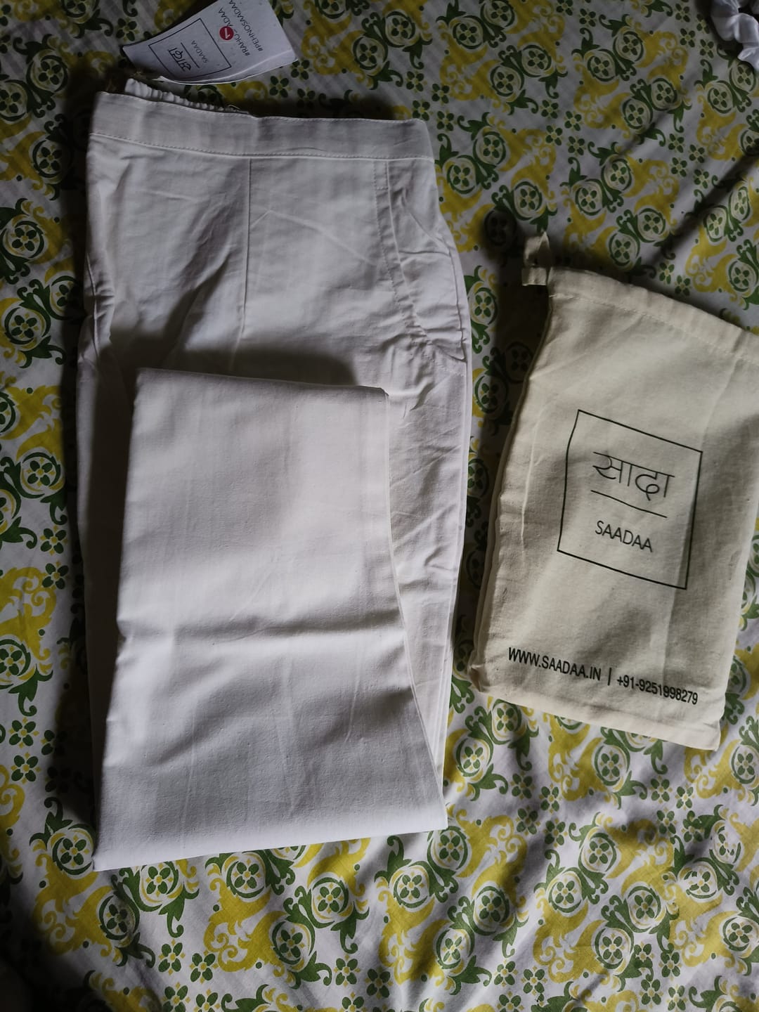 Customer photo review of Women White Cotton Pant