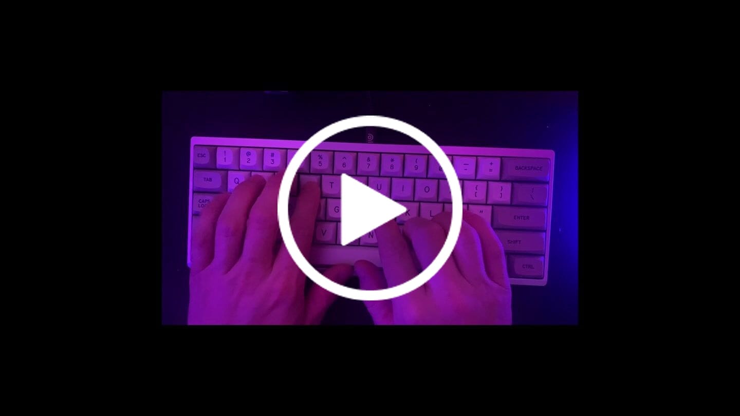 Customer video review of WINGTREE Torrero Light Tactile Switch Factory Lubed (10PCS)