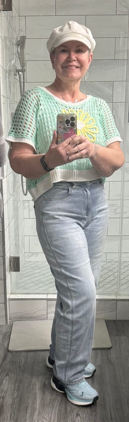 Customer photo review of Judy Blue High-Waist Marlow Arc Leg Jeans