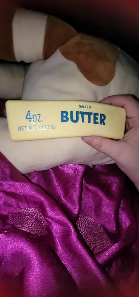 Customer photo review of Butter Stick Squishy Fidget Toy