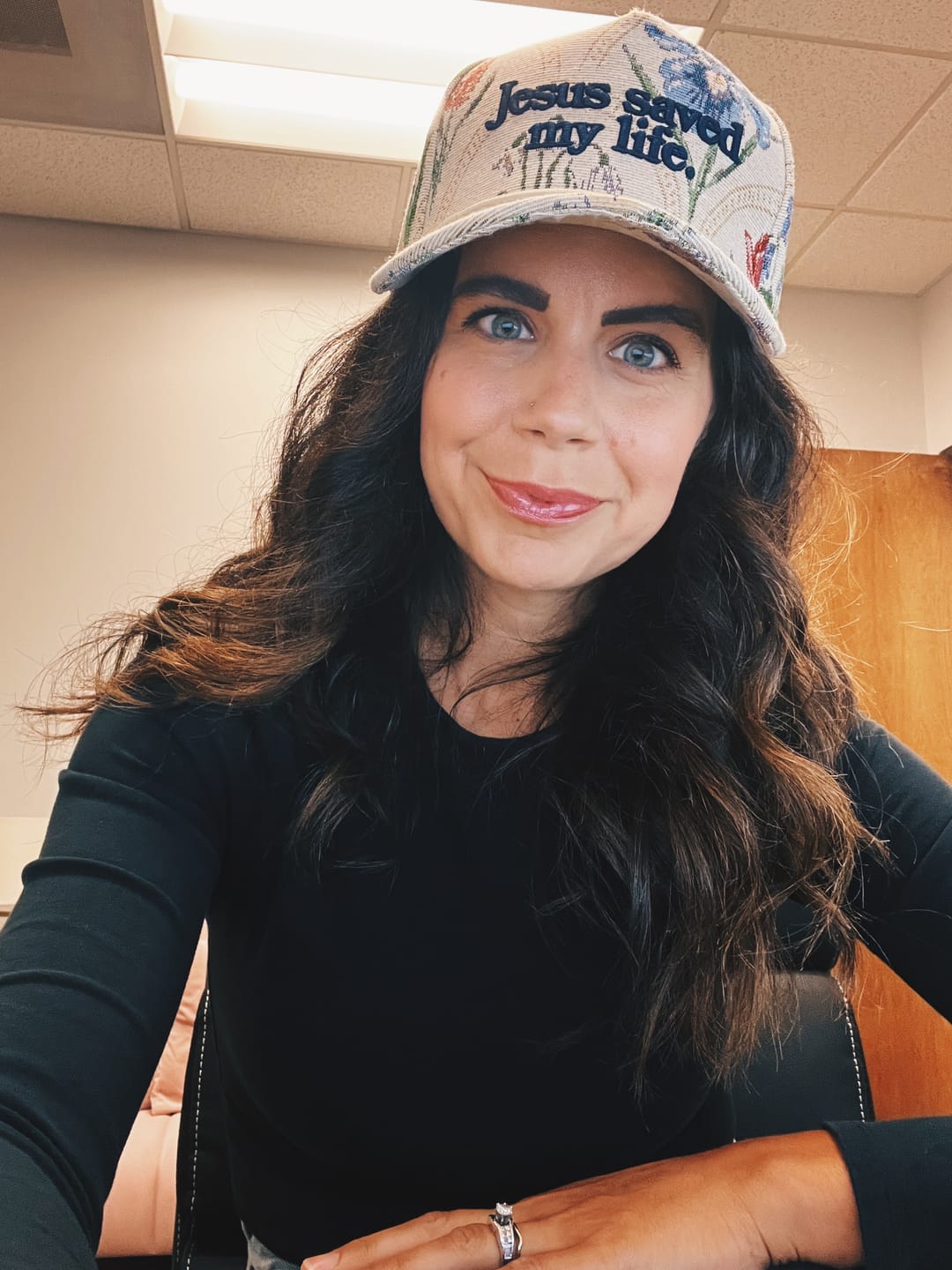 Customer photo review of Hat: Jesus saved my life