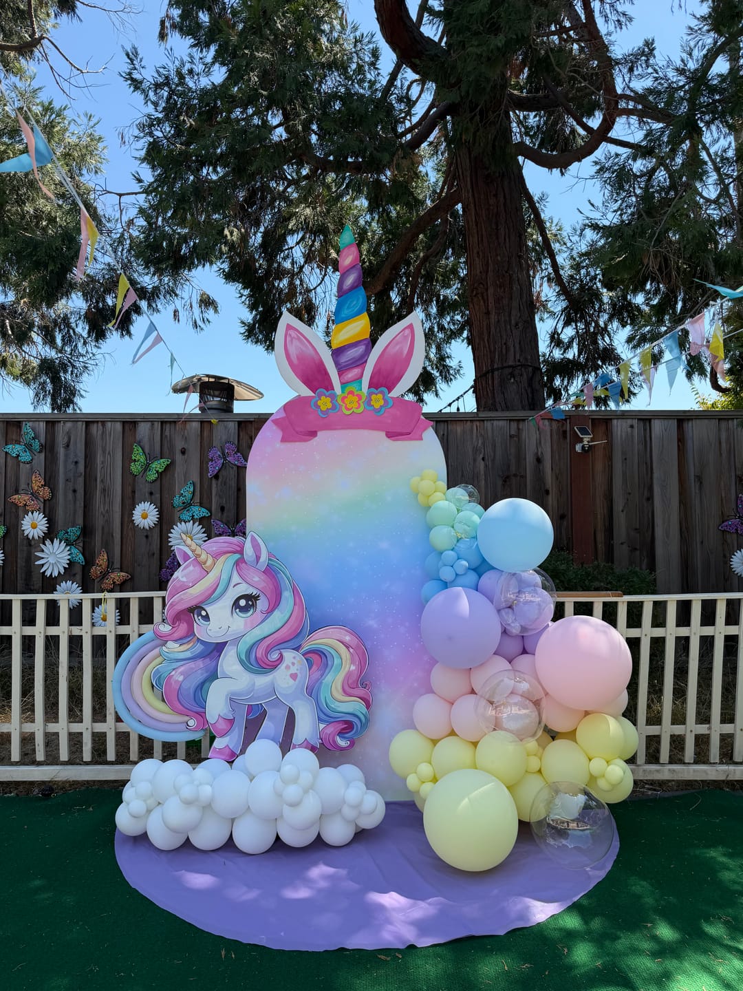 Customer photo review of Pink Rainbow Birthday Chiara Arch Backdrop Wall Cloth Cover