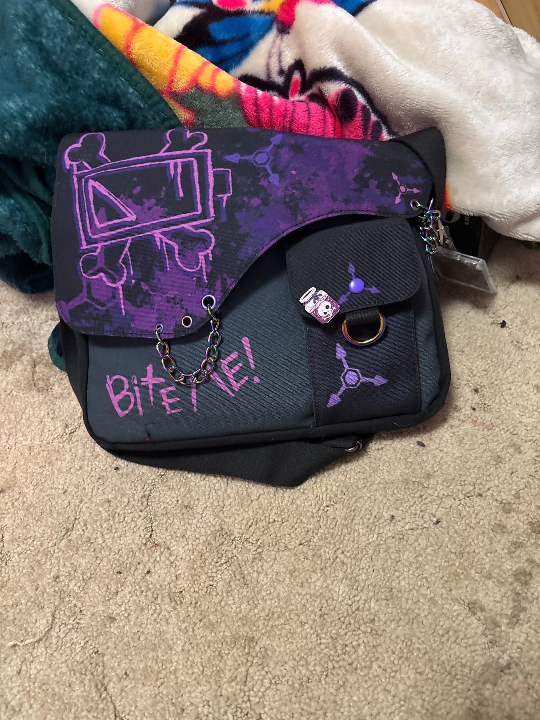 Customer photo review of Murder Drones Laptop Bag