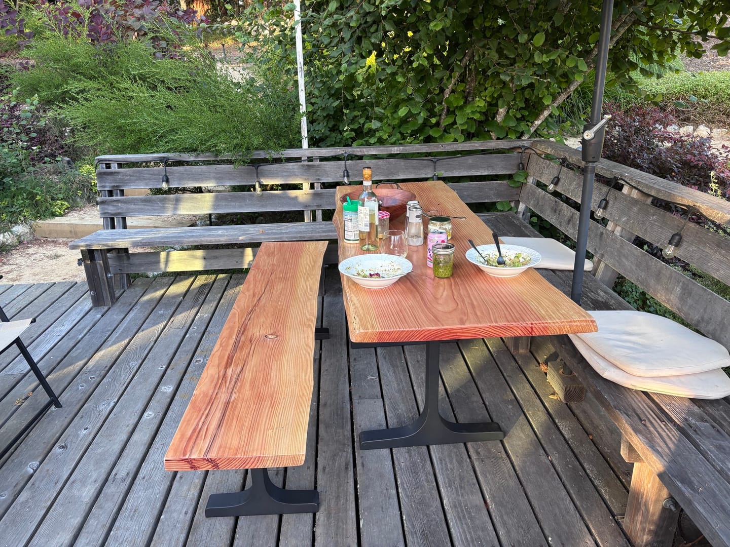 Customer photo review of Table Legs 402/438 Wineglass 28” H Minimalist for Woodworking