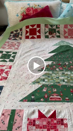 Customer video review of Presents & Pines Pre Cut Quilt Kit  by Jennifer Long Featuring Riley Blake Nutcracker Tradition